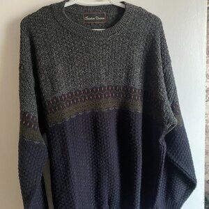 Christian Dumas Grey & Blue Sweater